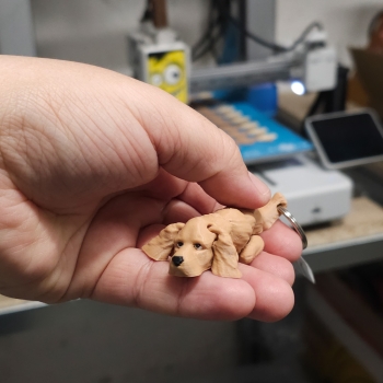 Brelok 3D cocker spaniel długie uszy druk 3D